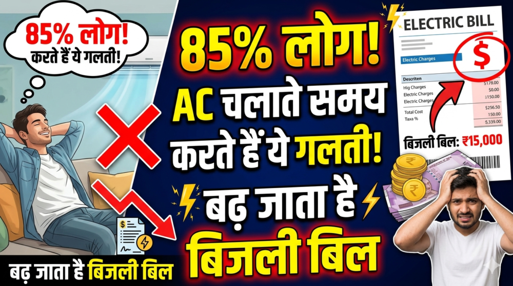 85% लोग AC चलाते समय करते हैं ये गलती! बढ़ जाता है बिजली बिल